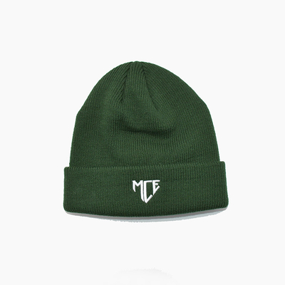 Il verde unico dell'OEM tricotta Beanie Hats With Embroidery Pattern