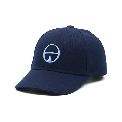 Cappelli da baseball ricamati con visiera curva e spalla di plastica in colore di tessuto corrispondente