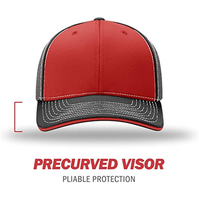 I cappelli piani di Snapback del bordo del poliestere di 40% hanno personalizzato Richardson Trucker Caps