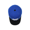 3D ha ricamato fermaglio di plastica blu del berretto da baseball del pannello della lettera 5 il singolo