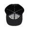 cappello puro di Snapback del cotone del cappello del classico di 55cm della parte posteriore regolabile piana nera del fermaglio