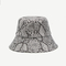 Cappello di cuoio grigio 58cm unisex del secchio dell'unità di elaborazione con il logo del metallo dell'oro