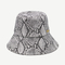Cappello di cuoio grigio 58cm unisex del secchio dell'unità di elaborazione con il logo del metallo dell'oro
