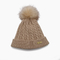 Beanie Hats Fur Pom per i cappucci femminili del modello di torsione del cappello tricottati modo di inverno delle donne