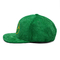 Tessuto personalizzabile del velluto a coste di colore di 6 pannelli di Snapback di verde unisex del cappello