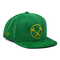 Tessuto personalizzabile del velluto a coste di colore di 6 pannelli di Snapback di verde unisex del cappello