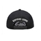 Logo Unisex Black Flat Hats su misura con la corona strutturata regolabile