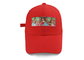 Ricamo su ordinazione della toppa del tessuto mescolato rosso adulto impressionante dei cappelli del papà di sport