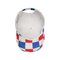 Il cappello di baseball bianco della saia del cotone del bordo della sublimazione N di colore ha personalizzato il colore/dimensione