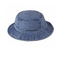 Cappelli del secchio del Boonie del legame delle signore degli uomini blu della tintura, cappello lavato di pesca del denim