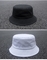 Uso nero solido personale delle donne di stile dello spazio in bianco del cappello del secchio del pescatore
