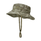 Cappello all'aperto di Boonie di piegatura regolabile, cappello del secchio di Camo del parasole della spiaggia degli uomini con corda