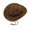 Cappello di paglia tricottato alla moda del cowboy di estate con il logo ricamato