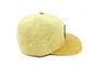 Adatto asciutto e respirabile del bordo di Snapback dei cappelli della fibra di pianta piana gialla ad estate