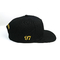 I cappelli piani 100% di Snapback del bordo del cotone di modo con il logo del ricamo 3d progettano