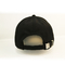 Il nero su ordinazione del cotone della saia del bordo della curva di logo del ricamo del berretto da baseball del pannello del fermaglio 6 del metallo dell'OEM
