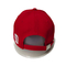 Materiale rosso sveglio 100% della saia del cotone dei berretti da baseball del ricamo di abitudine 3D