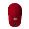 Materiale rosso sveglio 100% della saia del cotone dei berretti da baseball del ricamo di abitudine 3D
