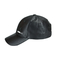 Cappelli materiali di cuoio neri comodi del papà di sport con il fermaglio del metallo