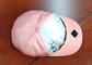 Logo rosa di seta del ricamo dei berretti da baseball dello zecchino del bordo della curva/cappelli d'avanguardia del papà