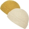 La pianura acrilica gialla tricotta la dimensione adulta di Beanie Hats With Short Brim