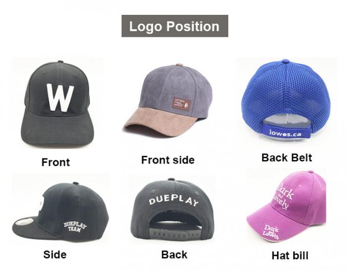 Berretti da baseball su ordinazione di logo dei cappelli del papà del ricamo