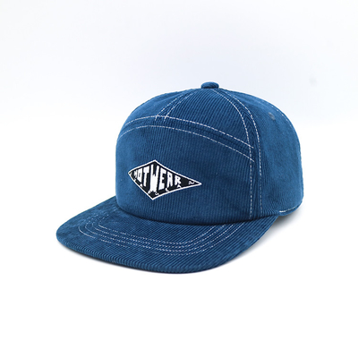 7 cappucci magici 100% del nastro del bordo del pannello di Snapback dei cappelli del denim piano del velluto a coste