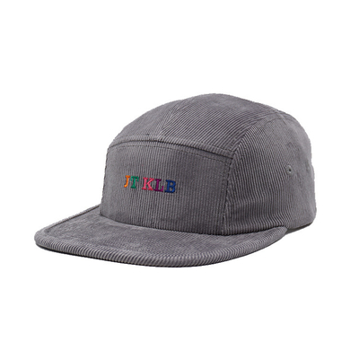 Grigio 5 pannelli Trucker Cap Visiera Unisex Premium Baseball Hat Snapback Regolabile Taglia Unica