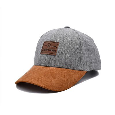 Cappuccio da baseball suede 6 con cuciture e cuciture rinforzate
