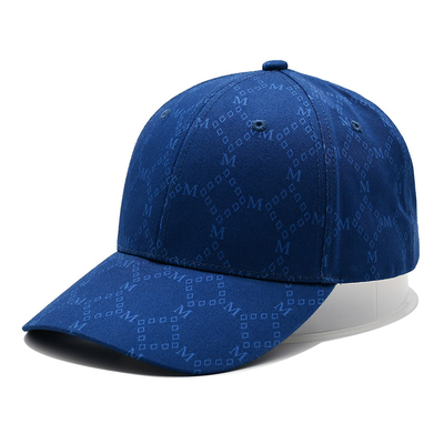 Cappelli Jacquard personalizzati con visore curvo e cintura regolabile con occhiali ricamati corrispondenti al colore del tessuto