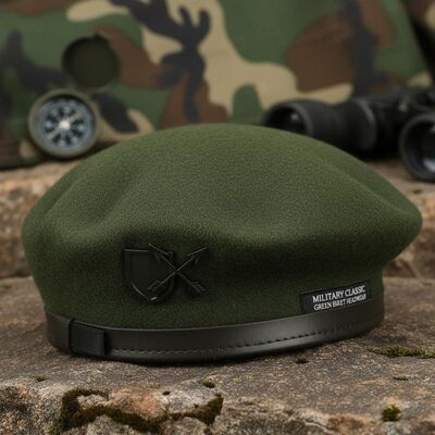 Berretto verde classico militare con alta durata per tutte le stagioni e dimensioni personalizzate per indossare tattico e casual