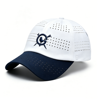 Chiusura di fascia di plastica 6 pannelli Cappuccio da baseball Logo frontale ricamato Ottima scelta per le sfilate di moda e le escursioni estive