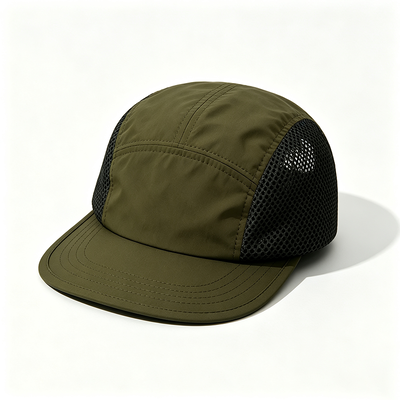 Cappellino a 5 pannelli, cappellino da campeggio, personalizzabile, ad asciugatura rapida, adatto a varie attività all'aperto tra cui escursionismo, campeggio e corsa