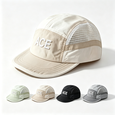 Cappello da campeggio a 5 pannelli con chiusura con cinghia a gancio e cinghia a anello e cucitura a contrasto Ideale per escursioni e campeggio