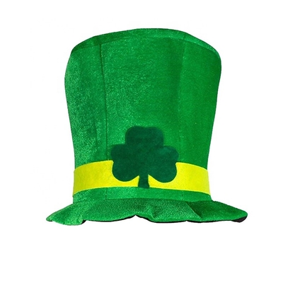 Cappello irlandese di giorno della st Patricks di festival, cappelli funky superiori verdi di festival dell'acetosella