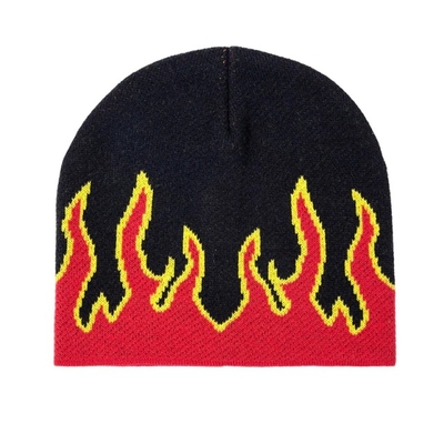 La progettazione del fuoco di modo tricotta lo stile di Beanie Hats Woven Label Character