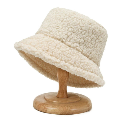 Pescatore solido Hat Autumn Winter Lamb Wool di Harajuku del secchio dei graffiti unisex del cappello 60cm