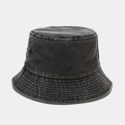 Morbidezza 100% del cotone del cappello di Grey Red Black Fisherman Bucket dell'adulto 58CM