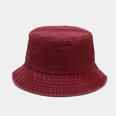 Morbidezza 100% del cotone del cappello di Grey Red Black Fisherman Bucket dell'adulto 58CM