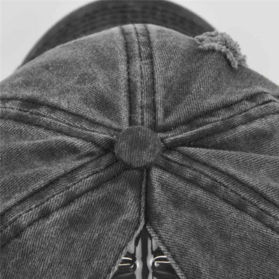 Berretto da baseball regolabile afflitto lavato dell'alto cappello della coda di cavallo del denim del cotone delle donne
