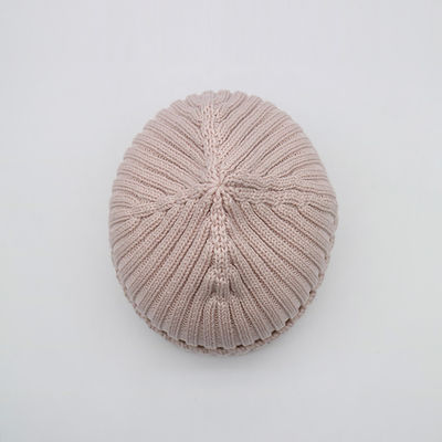 Il cotone delle signore tricotta Beanie Hats Winter Cold - rosa della prova