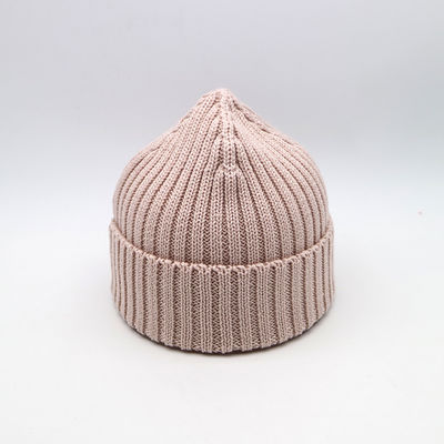 Il cotone delle signore tricotta Beanie Hats Winter Cold - rosa della prova