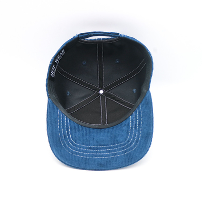 7 cappucci magici 100% del nastro del bordo del pannello di Snapback dei cappelli del denim piano del velluto a coste