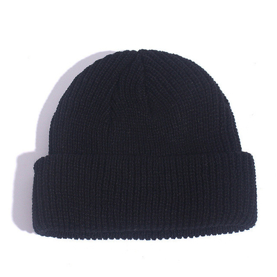 Adatti a donne hip-hop di Beanie Knitted Hat Men Skullcap i cappelli senza bordo caldi dei Beanies dell'inverno