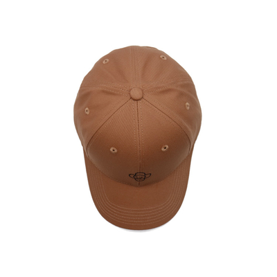 Berretti da baseball ricamati saia 100% del cotone Brown 6 cappelli del pannello