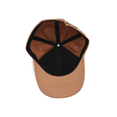 Berretti da baseball ricamati saia 100% del cotone Brown 6 cappelli del pannello