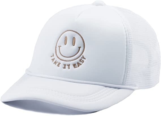 Berretto da camionista regolabile a 5 pannelli Cappello estivo traspirante in rete da baseball