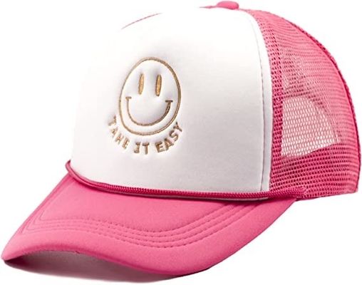 Berretto da camionista regolabile a 5 pannelli Cappello estivo traspirante in rete da baseball