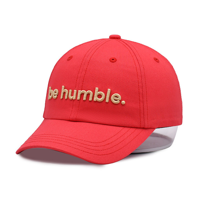 3D ha ricamato i berretti da baseball riveste di pelle il cappello che del papà della cinghia la dimensione adulta unisex rossa personalizza il logo