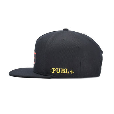 Pannelli piani di colore 5 del nero del cappuccio di Snapback del bordo del ricamo della toppa di sublimazione